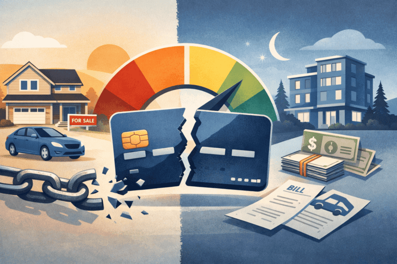 image of broken credit card