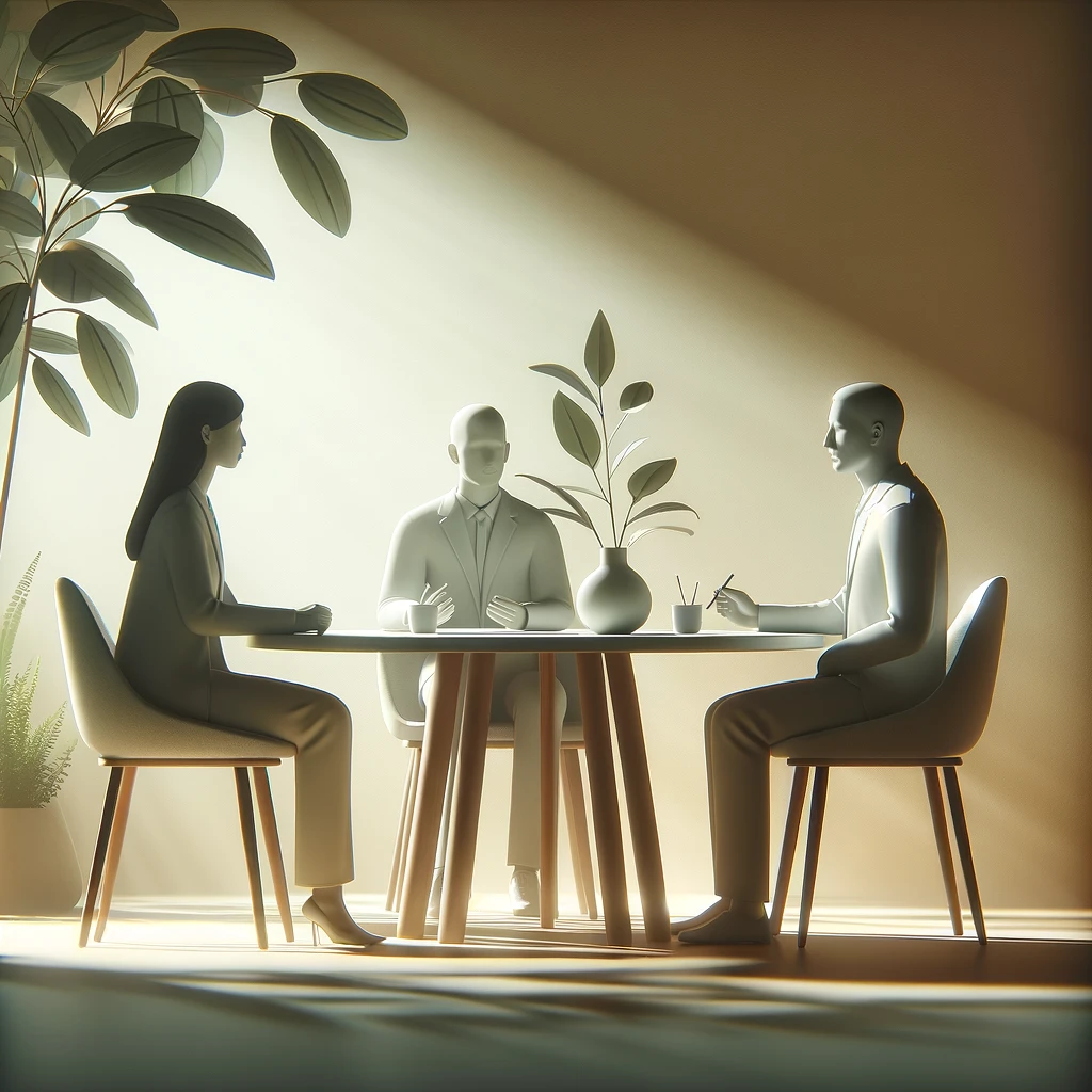 image of couple going through divorce mediation