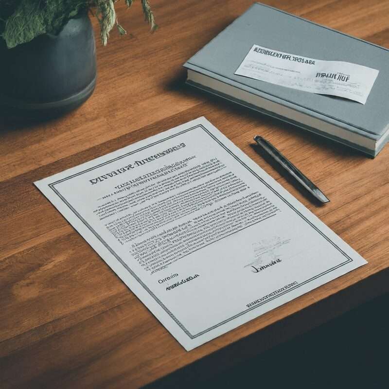 picture of legal document on a desk