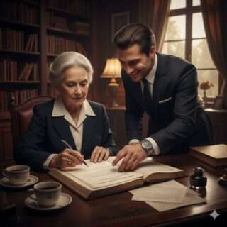 older adult being swindled